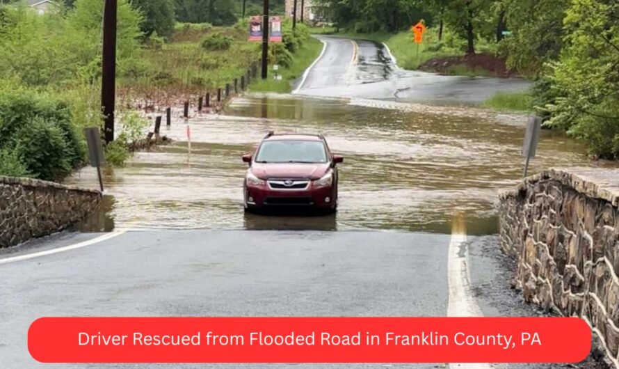 Driver Rescued from Flooded Road in Franklin County, PA
