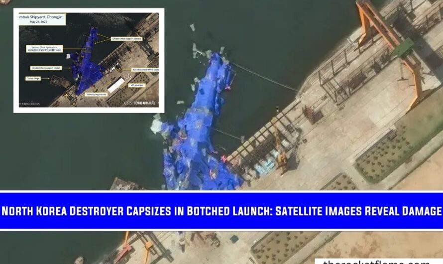North Korea Destroyer Capsizes in Botched Launch: Satellite Images Reveal Damage
