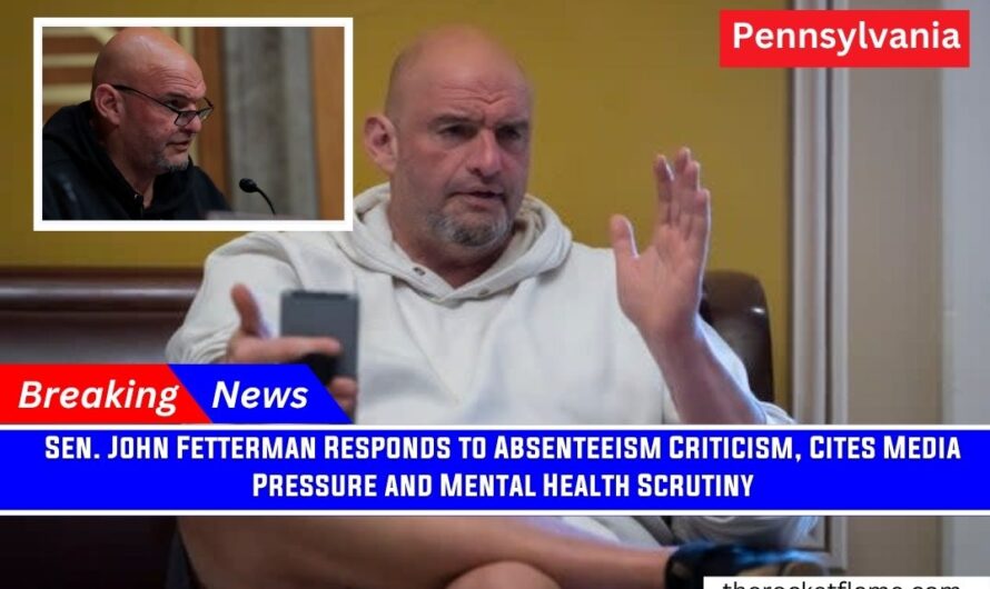 Sen. John Fetterman Responds to Absenteeism Criticism, Cites Media Pressure and Mental Health Scrutiny