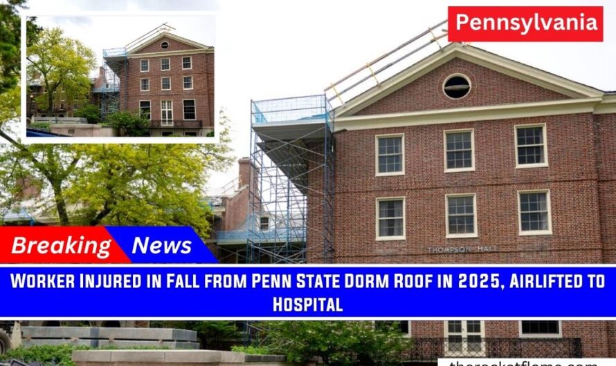 Worker Injured in Fall from Penn State Dorm Roof in 2025, Airlifted to Hospital