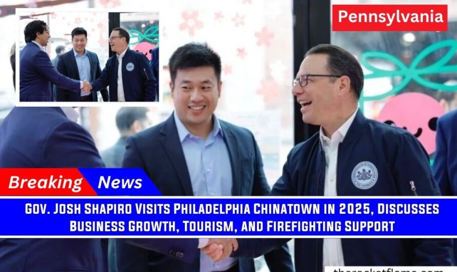 Gov. Josh Shapiro Visits Philadelphia Chinatown in 2025, Discusses Business Growth, Tourism, and Firefighting Support