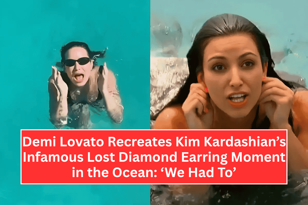 Demi Lovato Recreates Kim Kardashian’s Infamous Lost Diamond Earring Moment in the Ocean: ‘We Had To’