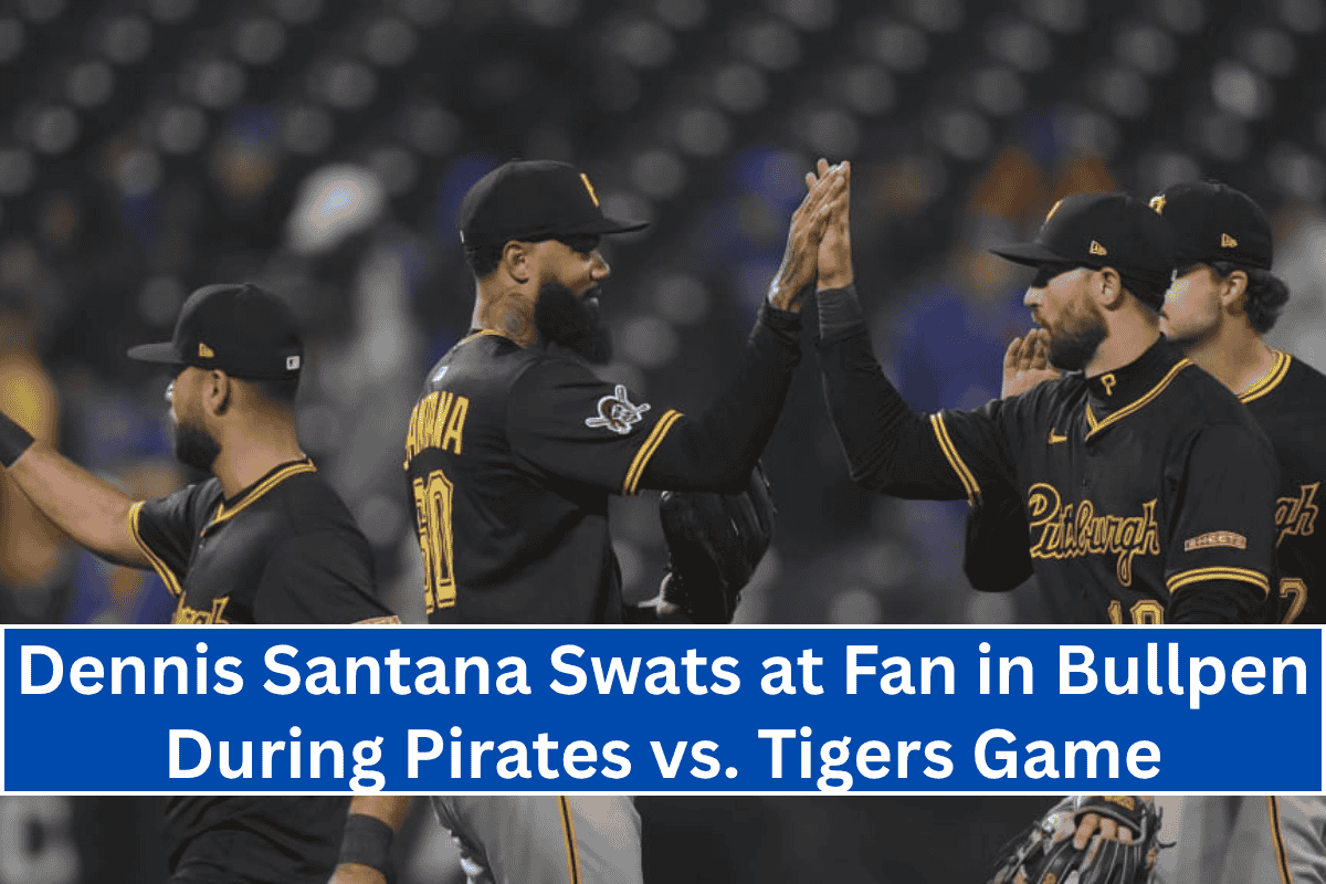 Dennis Santana Swats at Fan in Bullpen During Pirates vs. Tigers Game