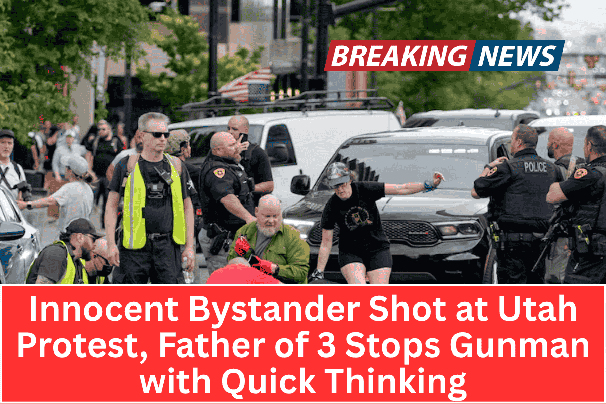 “Innocent Bystander Shot at Utah Protest, Father of 3 Stops Gunman with Quick Thinking”