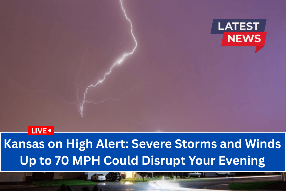 "Kansas on High Alert: Severe Storms and Winds Up to 70 MPH Could Disrupt Your Monday Evening"