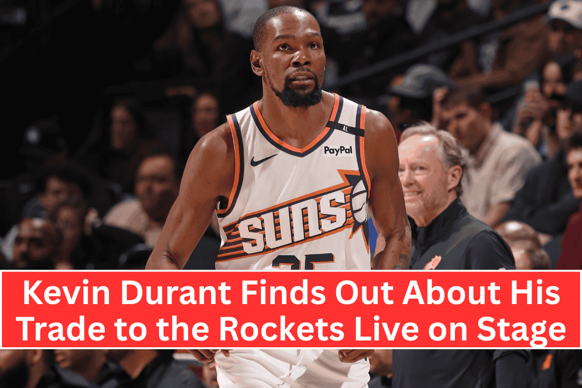 Kevin Durant Finds Out About His Trade to the Rockets Live on Stage