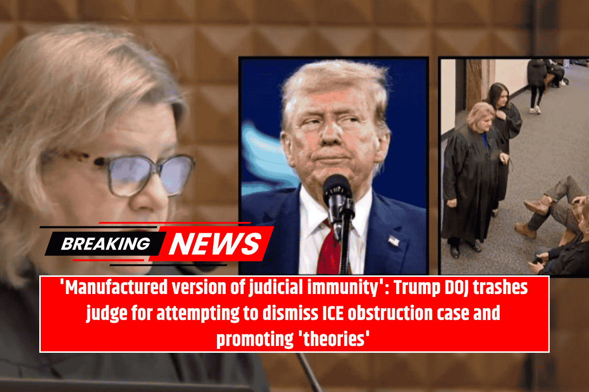 'Manufactured version of judicial immunity': Trump DOJ trashes judge for attempting to dismiss ICE obstruction case and promoting 'theories'