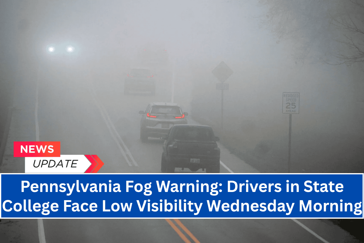 Pennsylvania Fog Warning: Drivers in State College Face Low Visibility Wednesday Morning