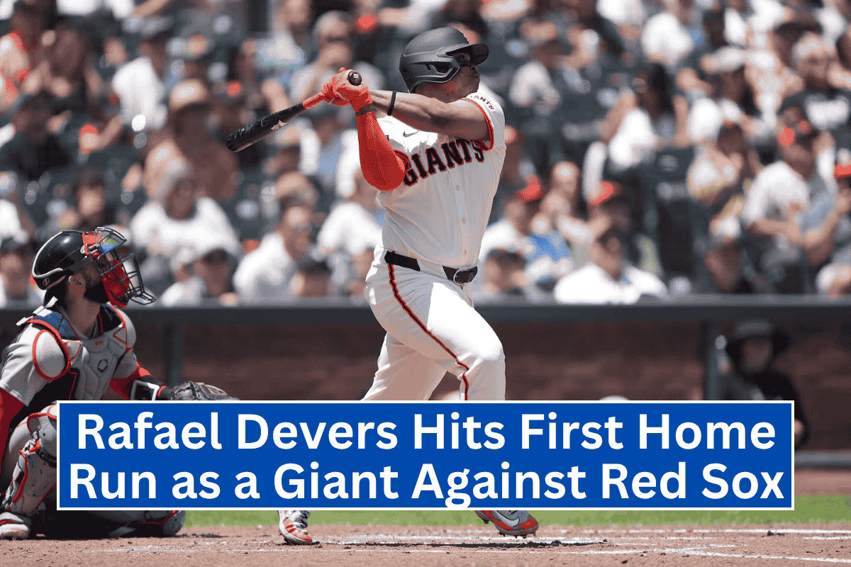 Rafael Devers Hits First Home Run as a Giant Against Red Sox