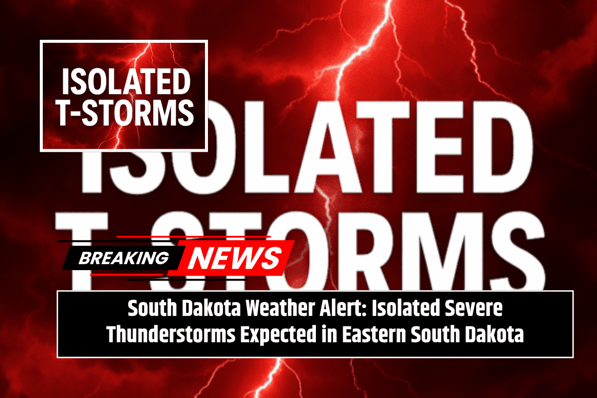 South Dakota Weather Alert: Isolated Severe Thunderstorms Expected in Eastern South Dakota