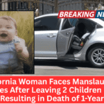 California Woman Faces Manslaughter Charges After Leaving 2 Children in Hot Car, Resulting in Death of 1-Year-Old
