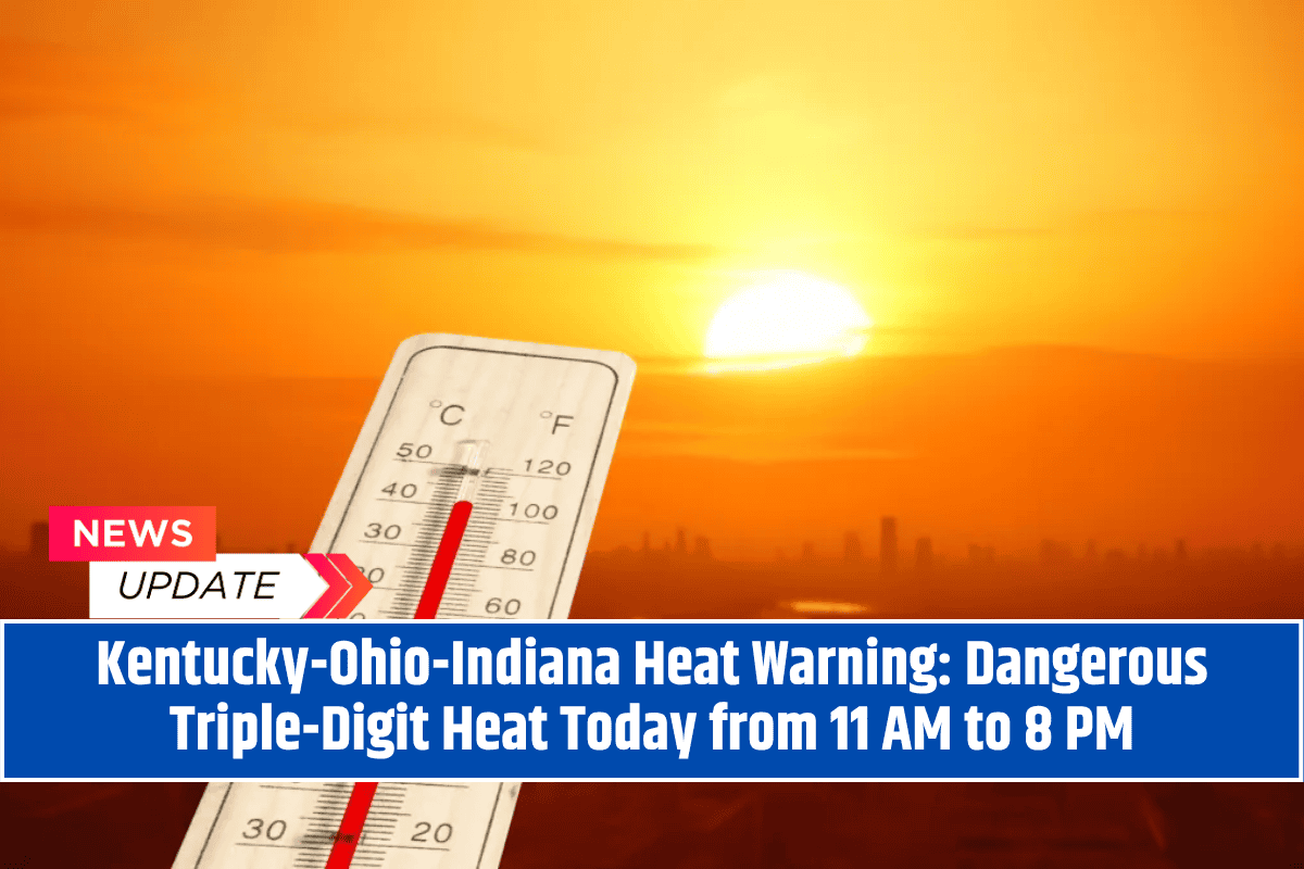 Kentucky-Ohio-Indiana Heat Warning: Dangerous Triple-Digit Heat Today from 11 AM to 8 PM