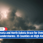 Minnesota and North Dakota Brace for Overnight Thunderstorms 35 Counties on High Alert