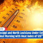 Mississippi and North Louisiana Under Extreme Heat Warning with Heat Index of 120°F