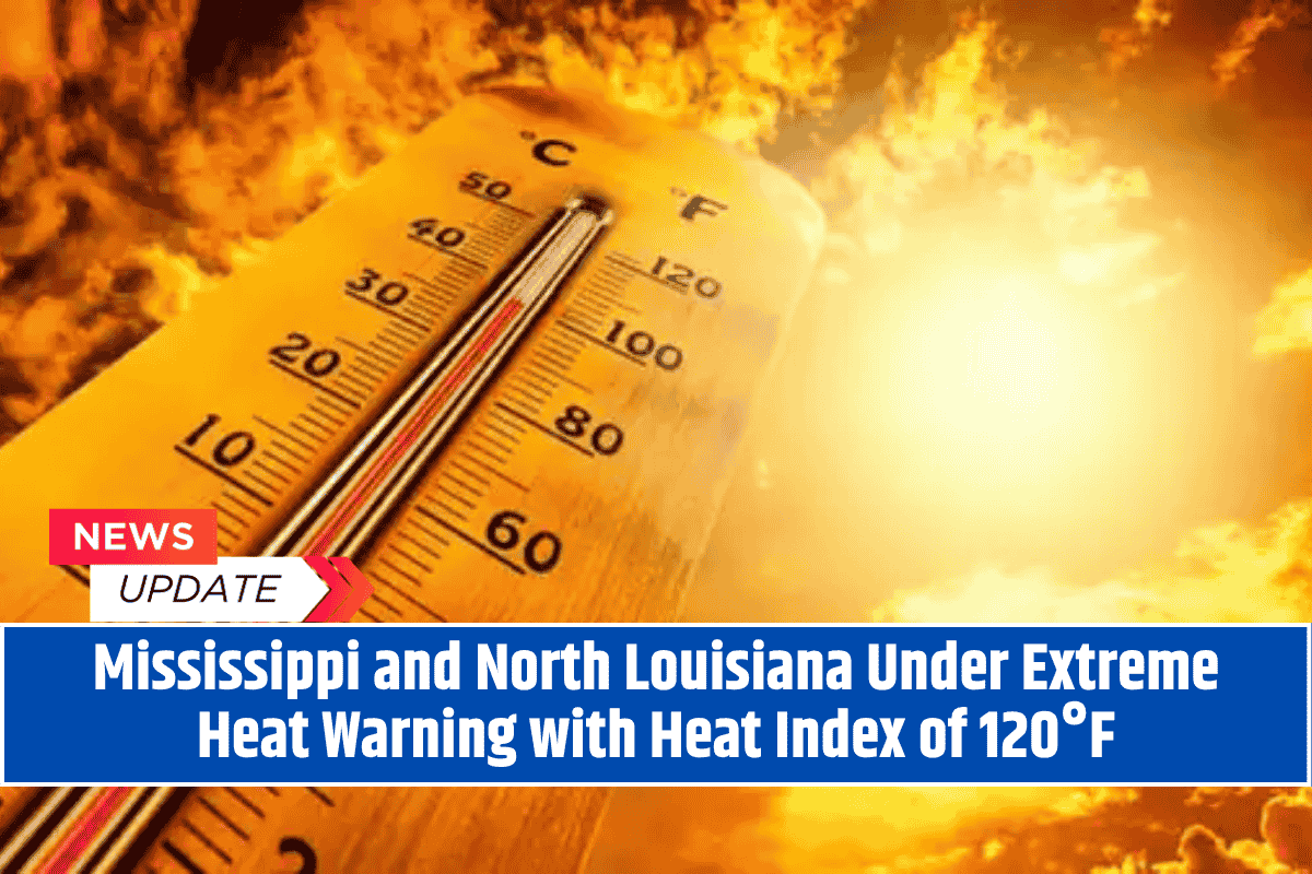 Mississippi and North Louisiana Under Extreme Heat Warning with Heat Index of 120°F