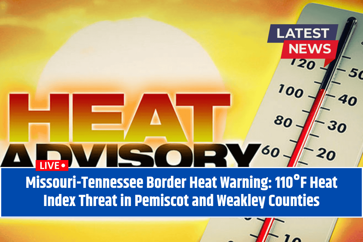 Missouri-Tennessee Border Heat Warning 110°F Heat Index Threat in Pemiscot and Weakley Counties