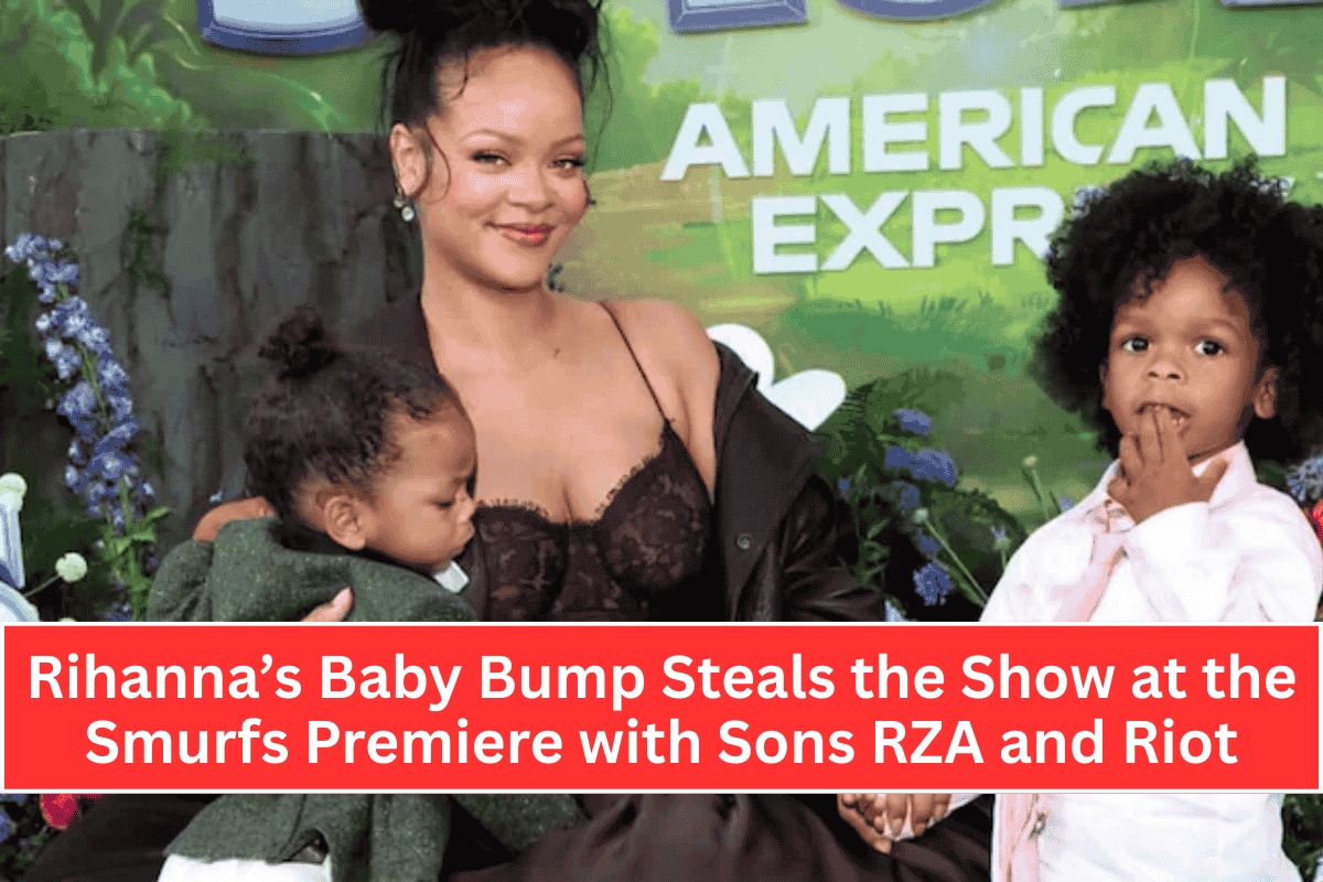 Rihanna’s Baby Bump Steals the Show at the Smurfs Premiere with Sons RZA and Riot