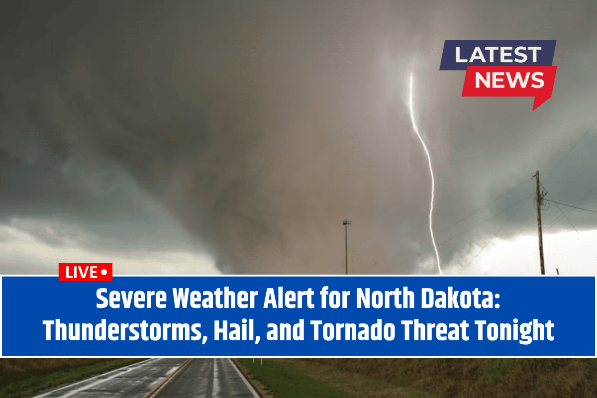 Severe Weather Alert for North Dakota: Thunderstorms, Hail, and Tornado Threat Tonight