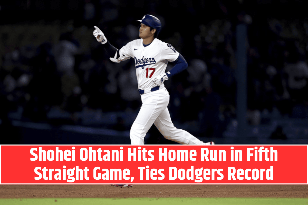 Shohei Ohtani Hits Home Run in Fifth Straight Game, Ties Dodgers Record