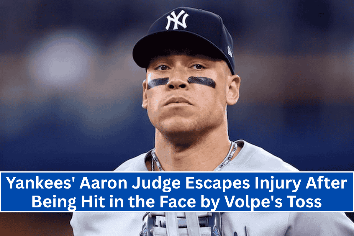 Yankees' Aaron Judge Escapes Injury After Being Hit in the Face by Volpe's Toss