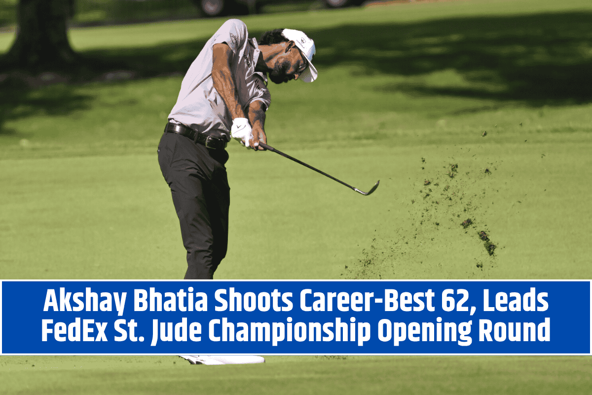 Akshay Bhatia Shoots Career-Best 62, Leads FedEx St. Jude Championship Opening Round